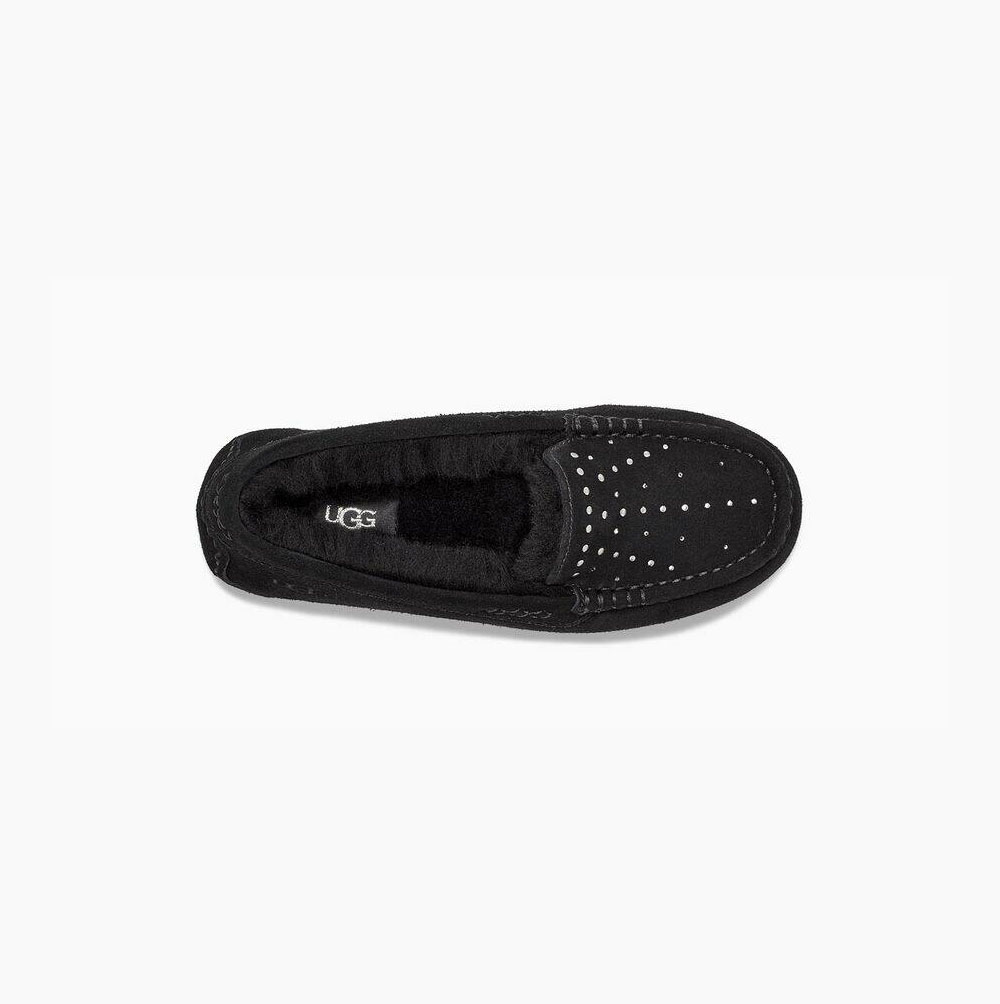 UGG Ansley Studded Loafers Damen Schwarz Schweiz | 3BKS9P73