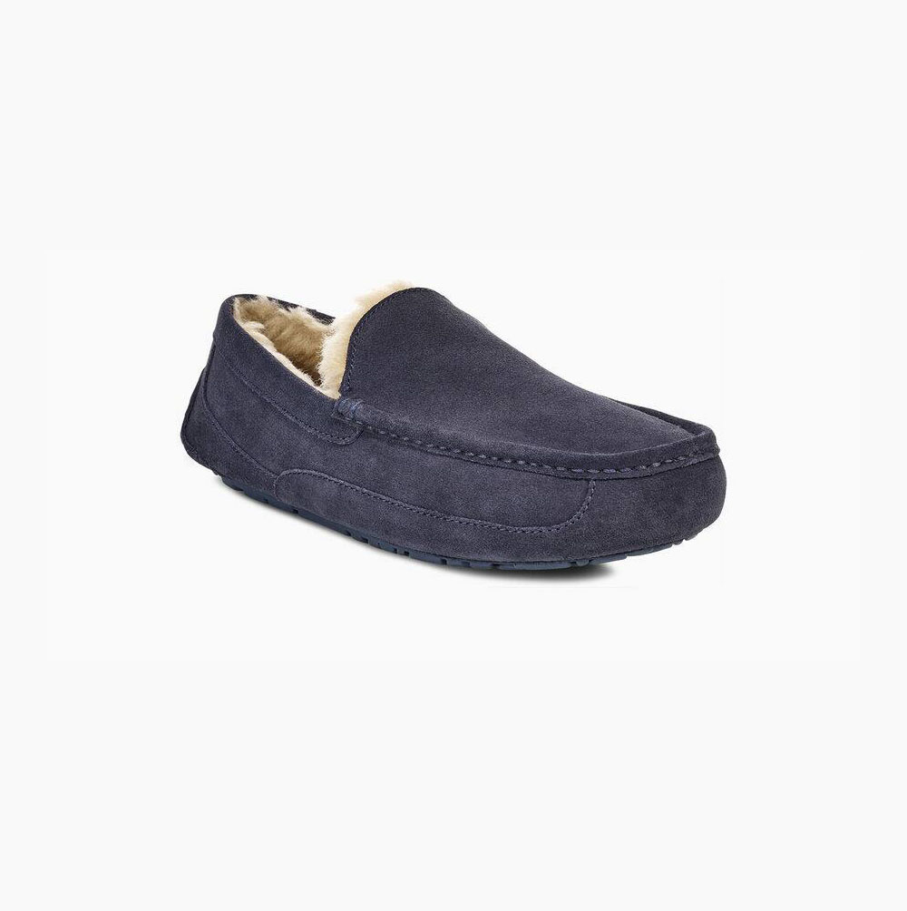 UGG Ascot Loafers Herren Navy Schweiz | 9VR4F373