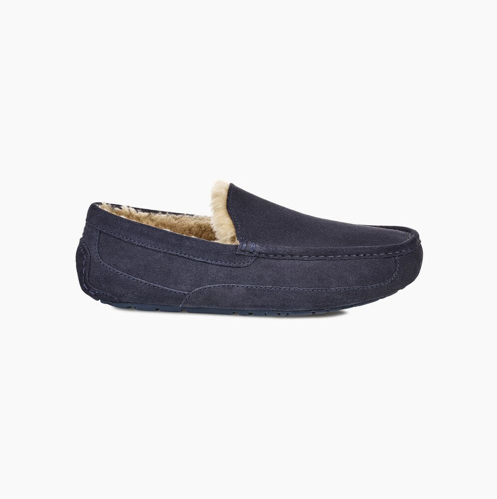 UGG Ascot Loafers Herren Navy Schweiz | 9VR4F373