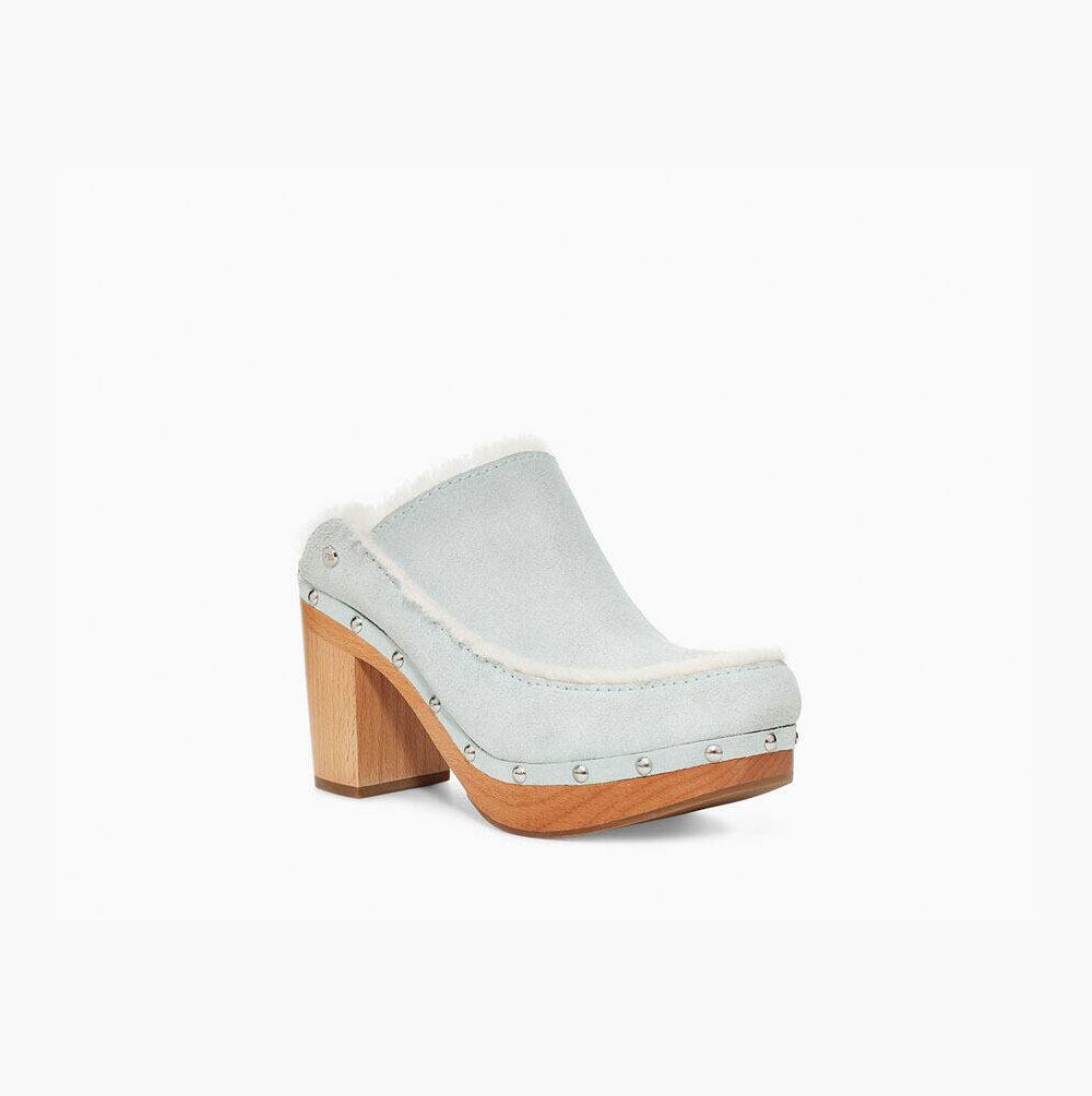 UGG Aubriana Heels Mules Damen Grau Schweiz | 69CTP3B6