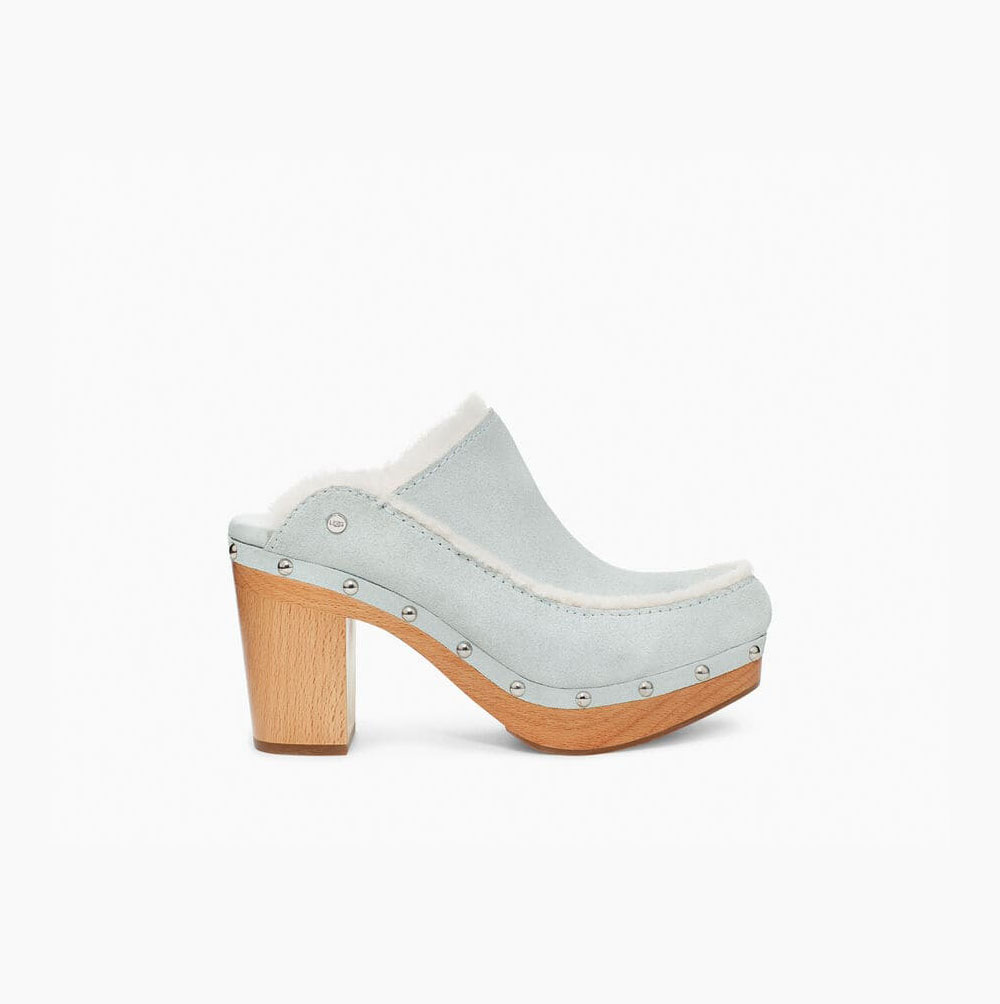 UGG Aubriana Heels Mules Damen Grau Schweiz | 69CTP3B6