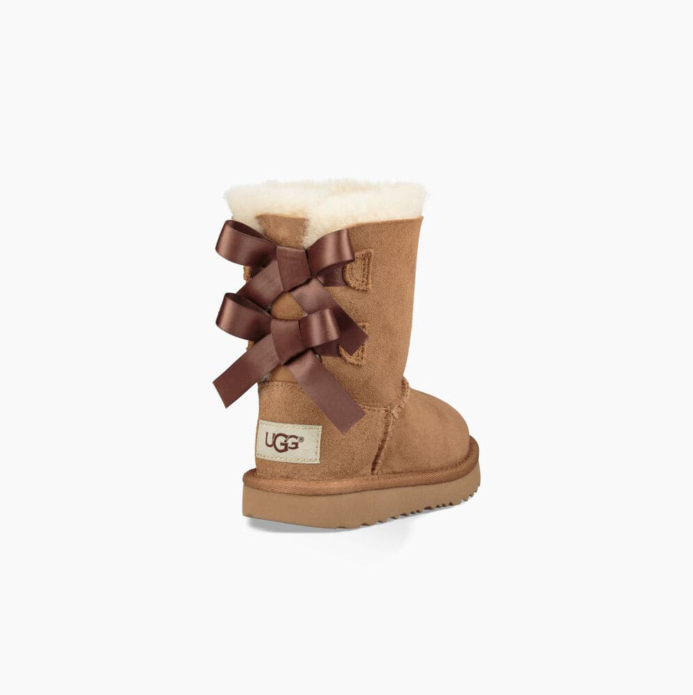 UGG Bailey Bow II Bow Boots Kinder Braun Schweiz | L1M53DXA