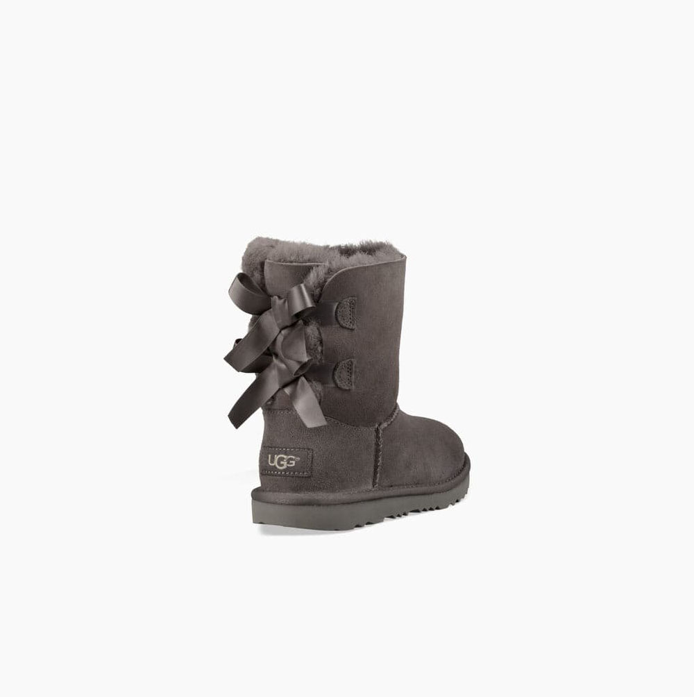 UGG Bailey Bow II Bow Boots Kinder Grau Schweiz | DWN9N9NM