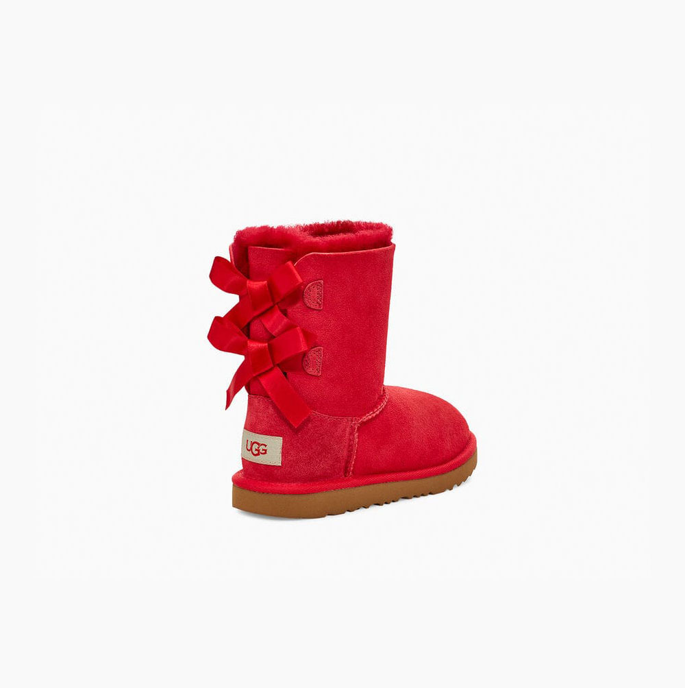 UGG Bailey Bow II Bow Boots Kinder Rot Schweiz | IO4NDY3Y