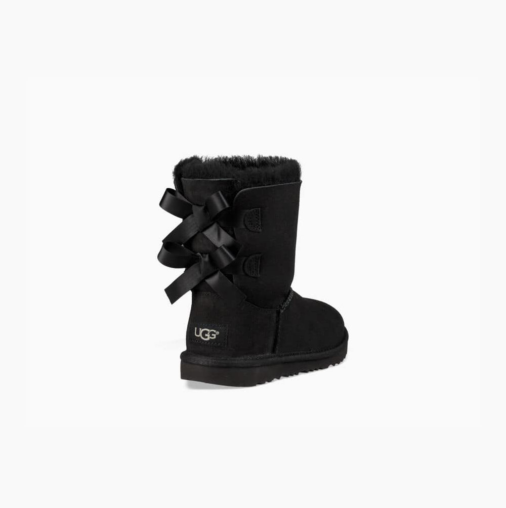 UGG Bailey Bow II Bow Boots Kinder Schwarz Schweiz | I7DYWBCU