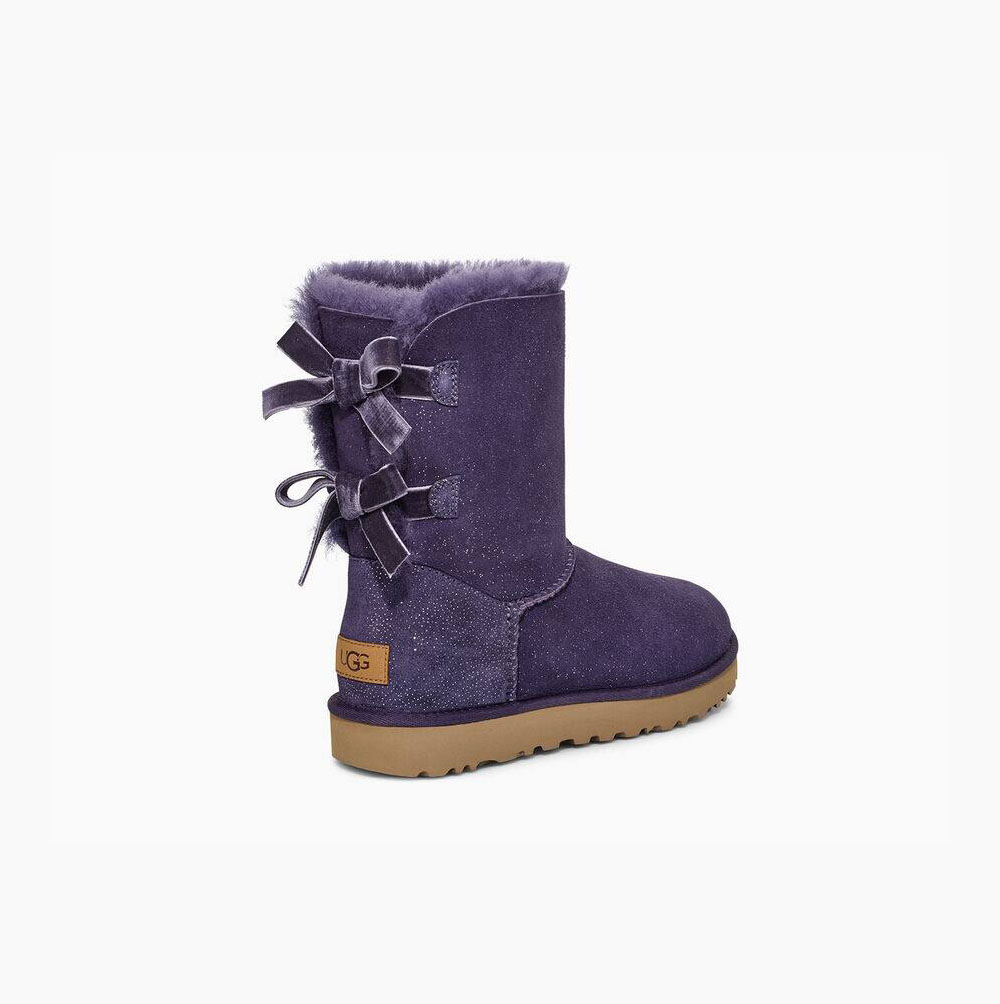 UGG Bailey Bow II Twinkle Bow Boots Damen Lila Schweiz | BE2IWDE5