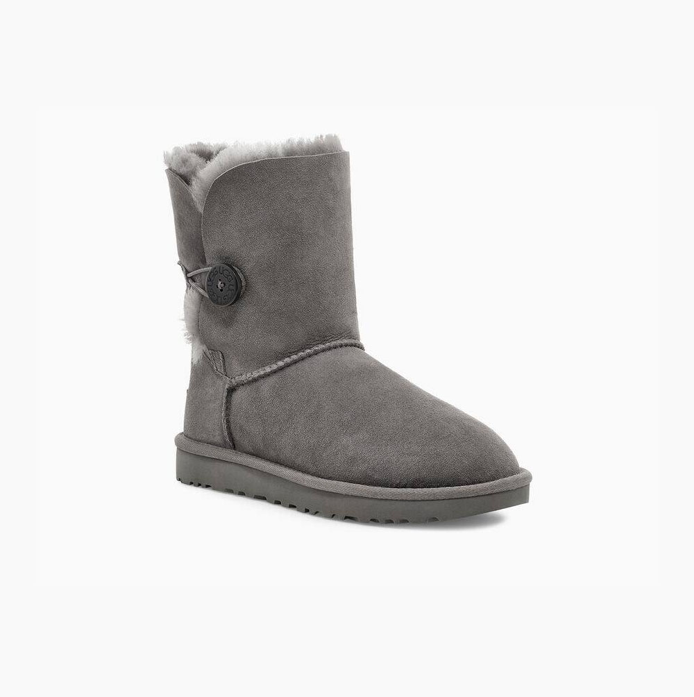 UGG Bailey Button II Button Boots Damen Grau Schweiz | BFZ8QNZN