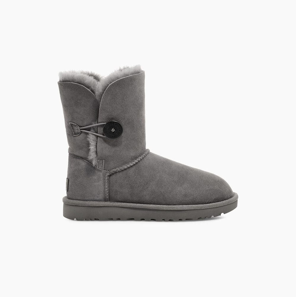 UGG Bailey Button II Button Boots Damen Grau Schweiz | BFZ8QNZN