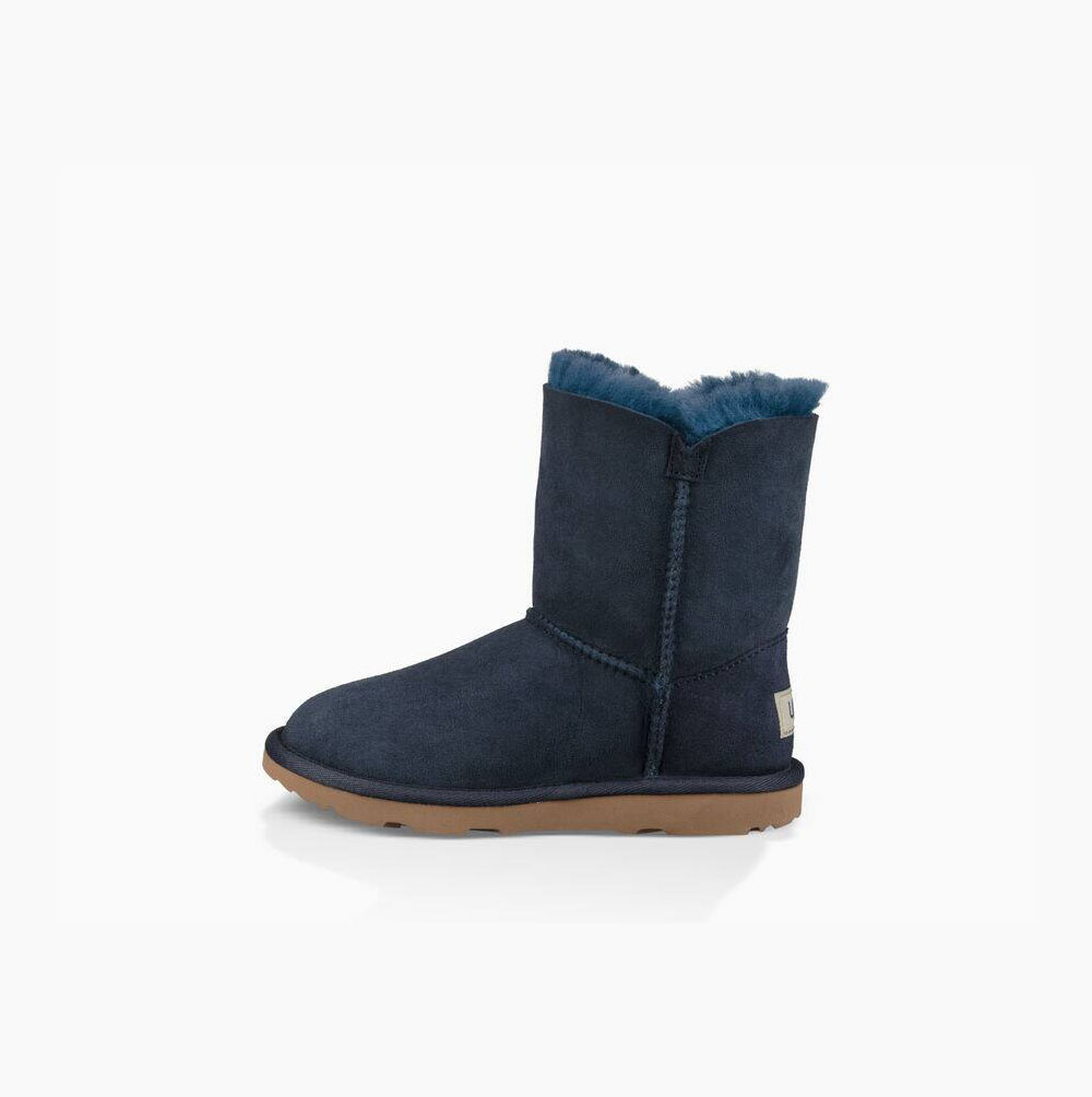 UGG Bailey Button II Button Boots Kinder Navy Schweiz | 7HVXC6HB