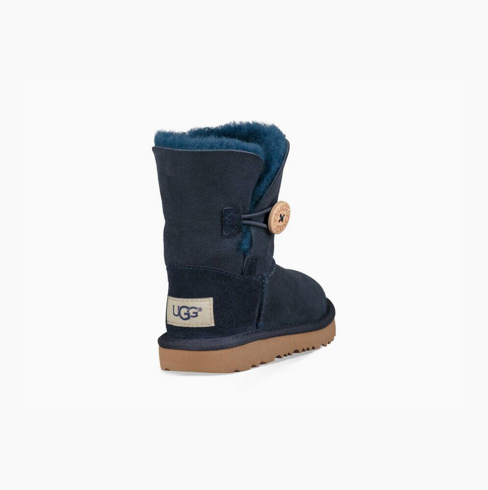 UGG Bailey Button II Button Boots Kinder Navy Schweiz | 93L5OT3X