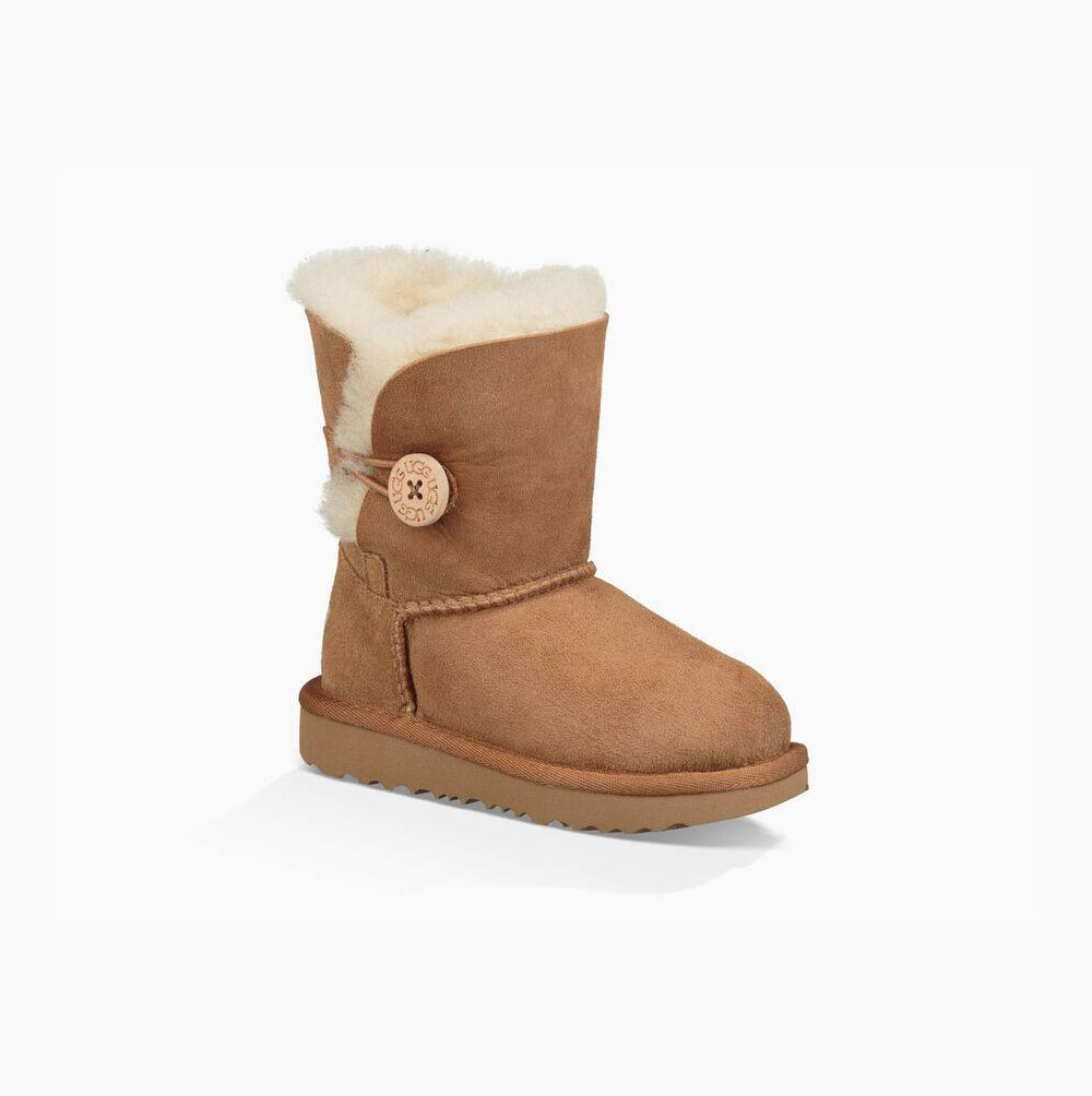 UGG Bailey Button II Button Boots Kinder Braun Schweiz | 9MIOIN5H