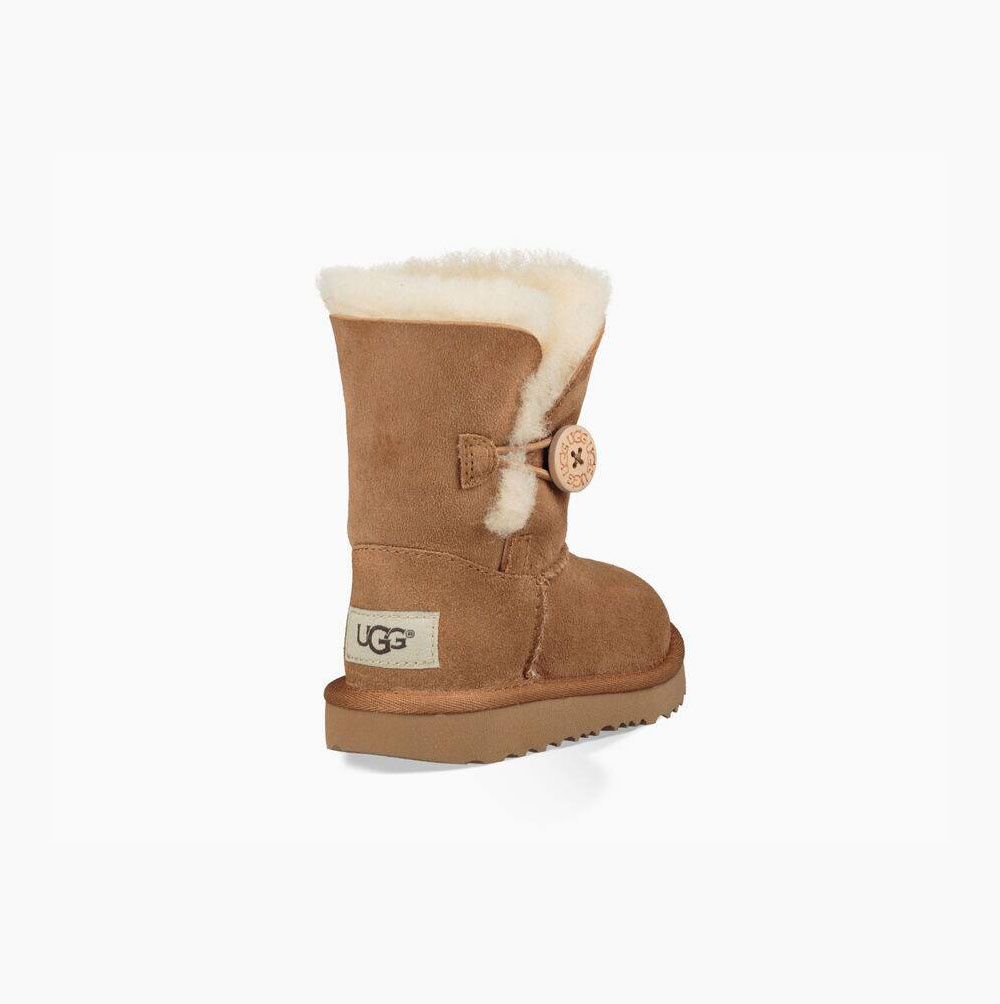 UGG Bailey Button II Button Boots Kinder Braun Schweiz | 9MIOIN5H