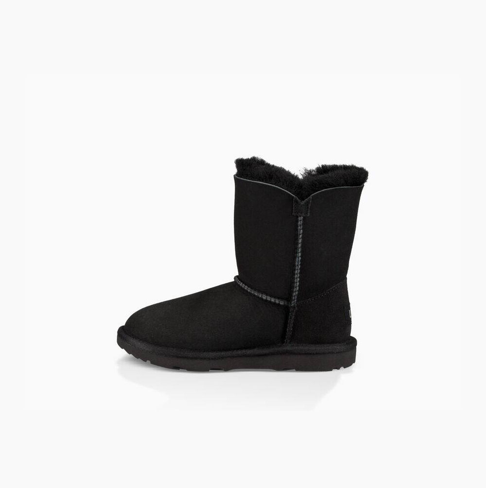 UGG Bailey Button II Button Boots Kinder Schwarz Schweiz | 9XNCQK84