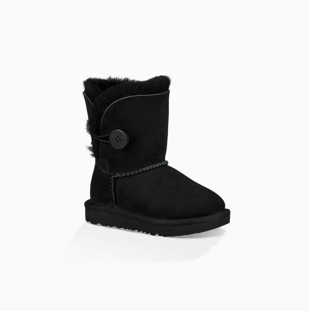 UGG Bailey Button II Button Boots Kinder Schwarz Schweiz | L9FUKN7S