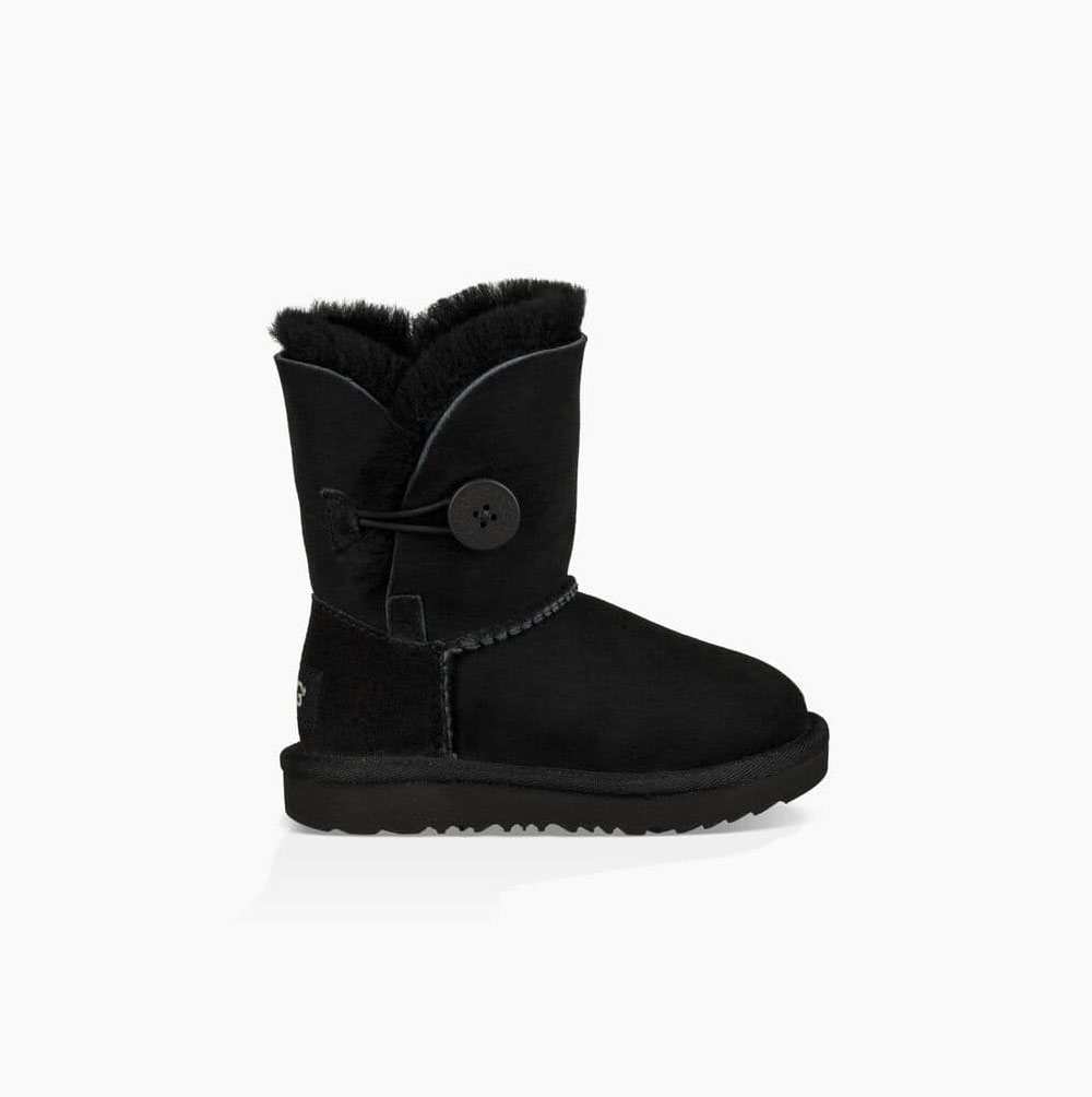 UGG Bailey Button II Button Boots Kinder Schwarz Schweiz | L9FUKN7S