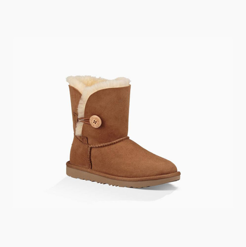 UGG Bailey Button II Button Boots Kinder Braun Schweiz | WZC7VLWP