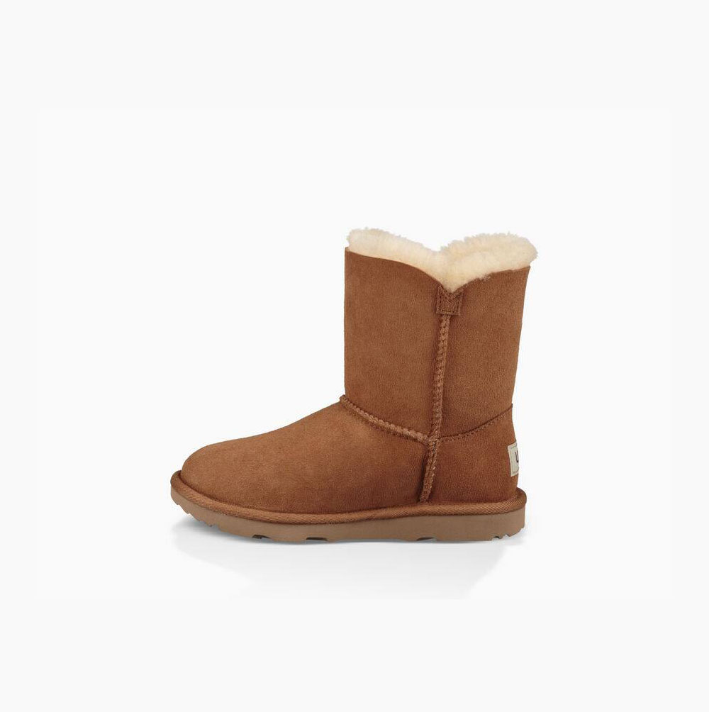 UGG Bailey Button II Button Boots Kinder Braun Schweiz | WZC7VLWP