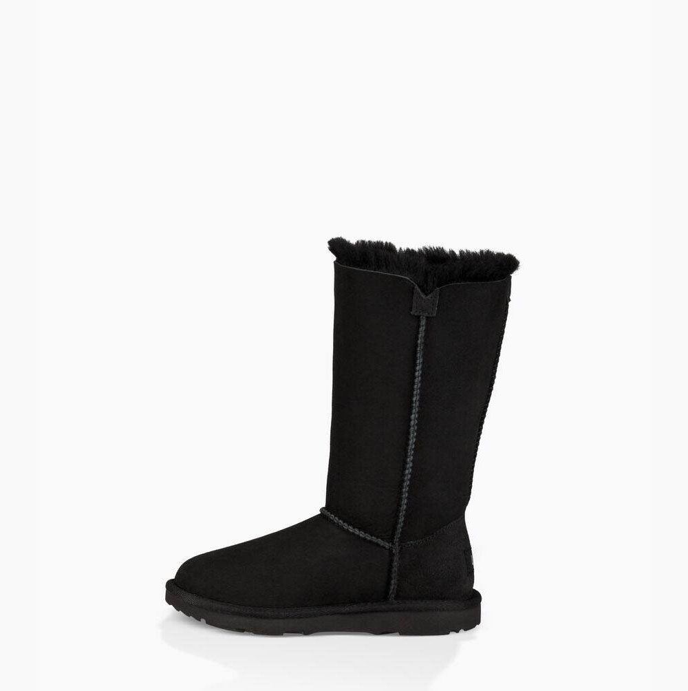 UGG Bailey Button II Triplet Button Boots Kinder Schwarz Schweiz | AL1WUKYH