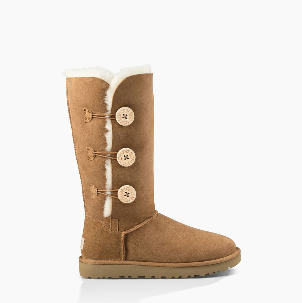 UGG Bailey Button Triplet II Button Boots Damen Braun Schweiz | 3CQ7ZYWD