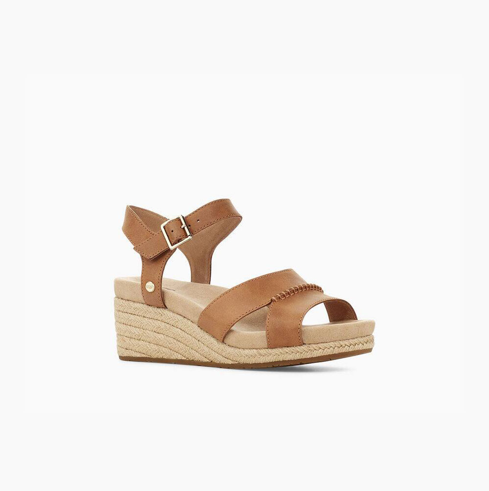 UGG Berryessa Keilabsatz Sandalen Damen Khaki Schweiz | WIXNJ4KW