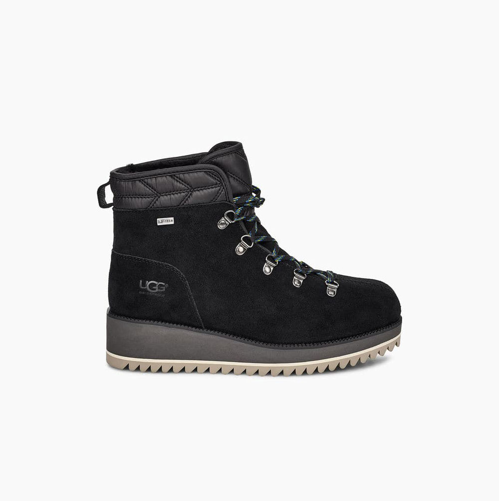 UGG Birch Spitze-Up Boot Winterstiefel Damen Schwarz Schweiz | 9UAN32CL