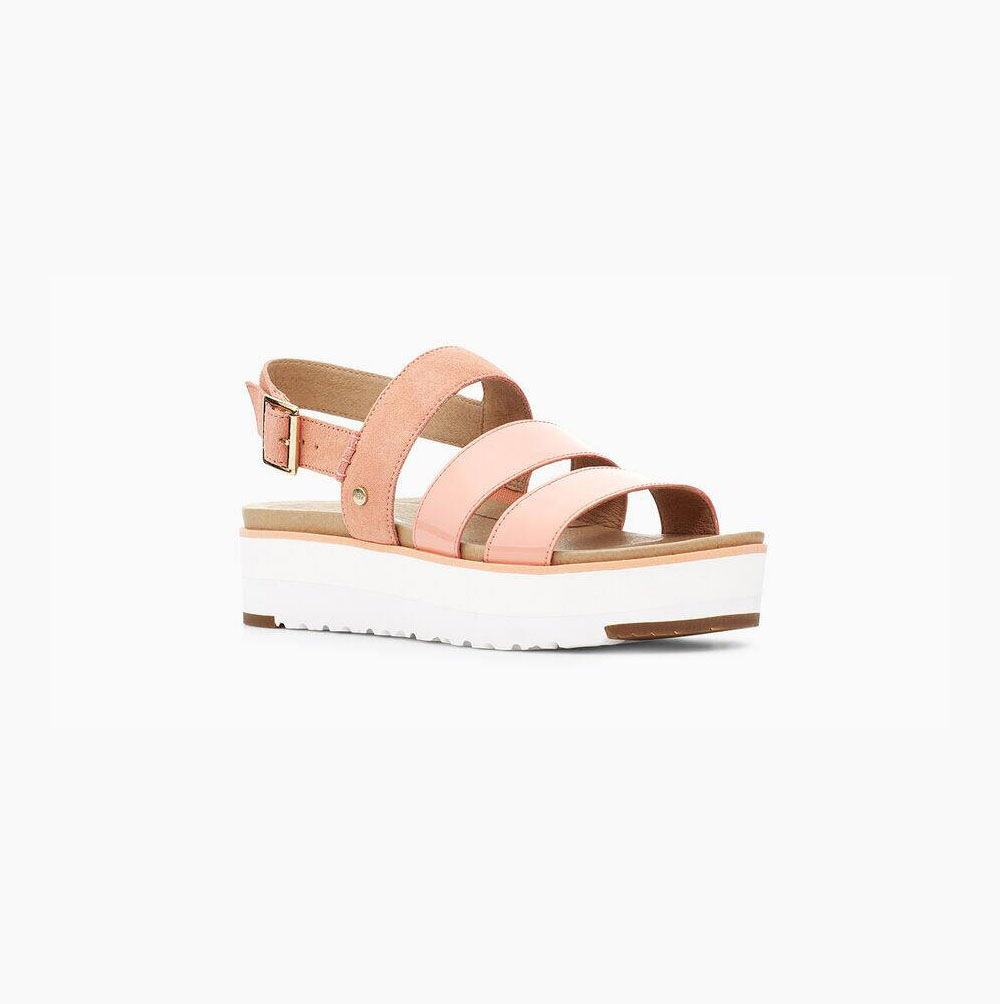 UGG Braelynn Plateau Sandalen Damen Rosa Schweiz | ER73P4AI