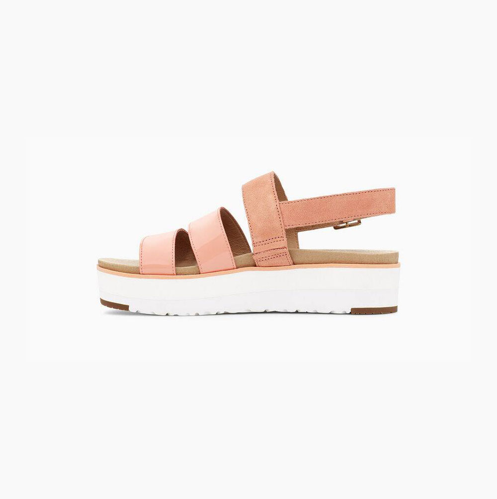 UGG Braelynn Plateau Sandalen Damen Rosa Schweiz | ER73P4AI