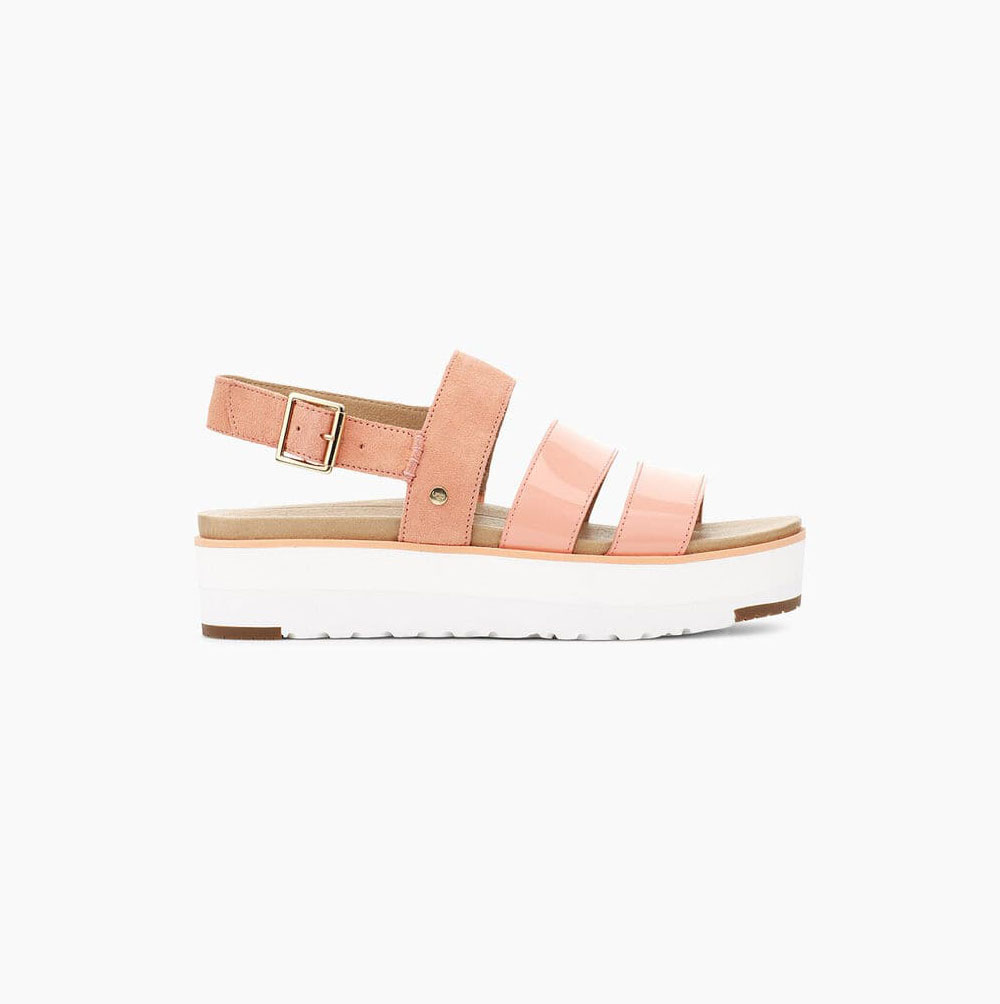 UGG Braelynn Plateau Sandalen Damen Rosa Schweiz | ER73P4AI