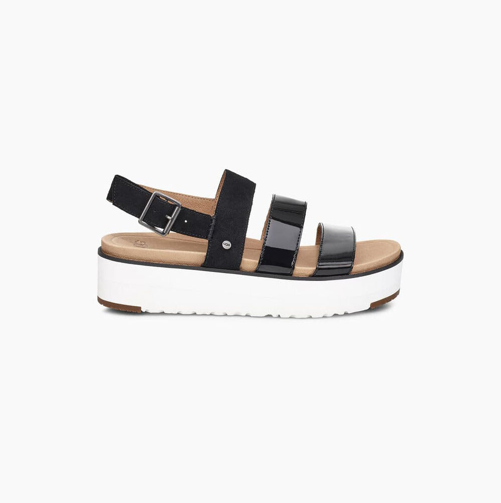 UGG Braelynn Plateau Sandalen Damen Schwarz Schweiz | KGVHY9XT