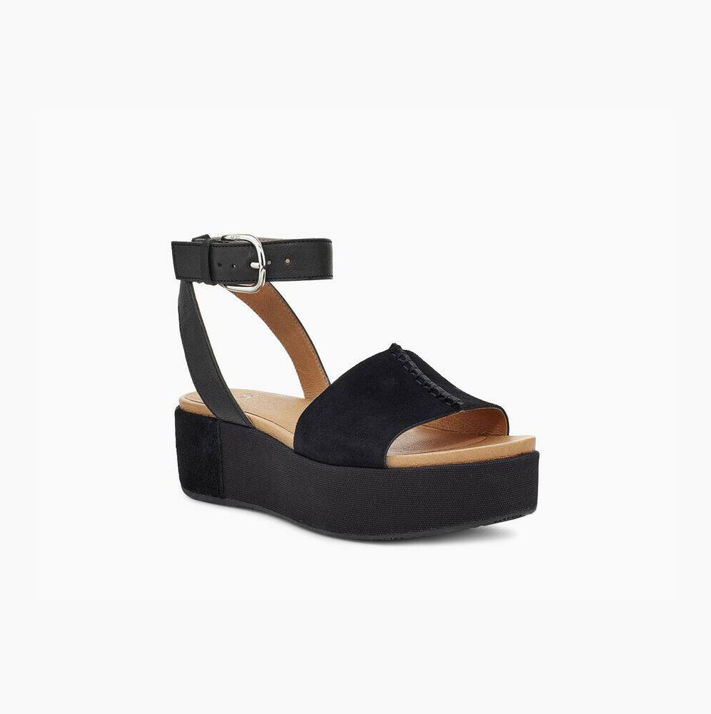 UGG Chapala Plateau Sandalen Damen Schwarz Schweiz | NGCI870T