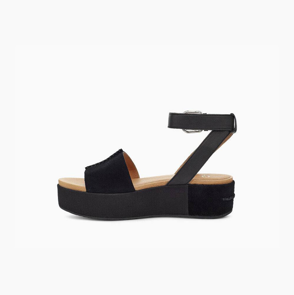 UGG Chapala Plateau Sandalen Damen Schwarz Schweiz | NGCI870T