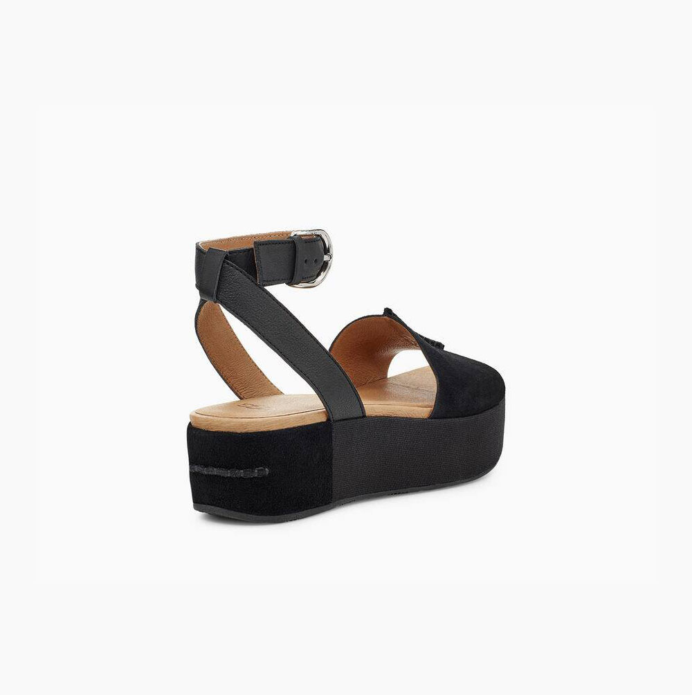 UGG Chapala Plateau Sandalen Damen Schwarz Schweiz | NGCI870T