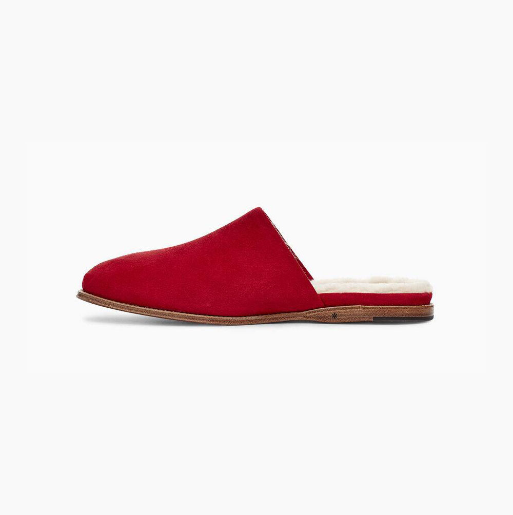 UGG Chateau Slip-On Hausschuhe Herren Rot Schweiz | 4IHRQLD8