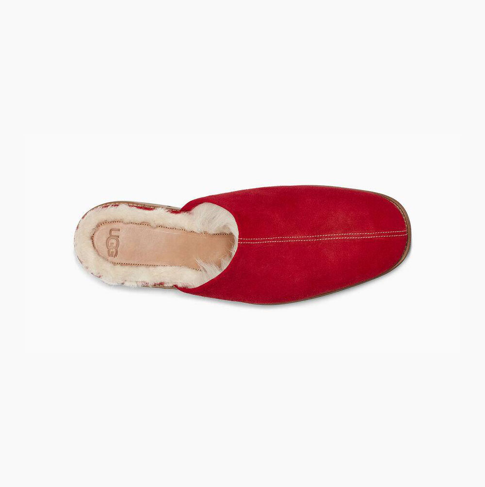 UGG Chateau Slip-On Hausschuhe Herren Rot Schweiz | 4IHRQLD8