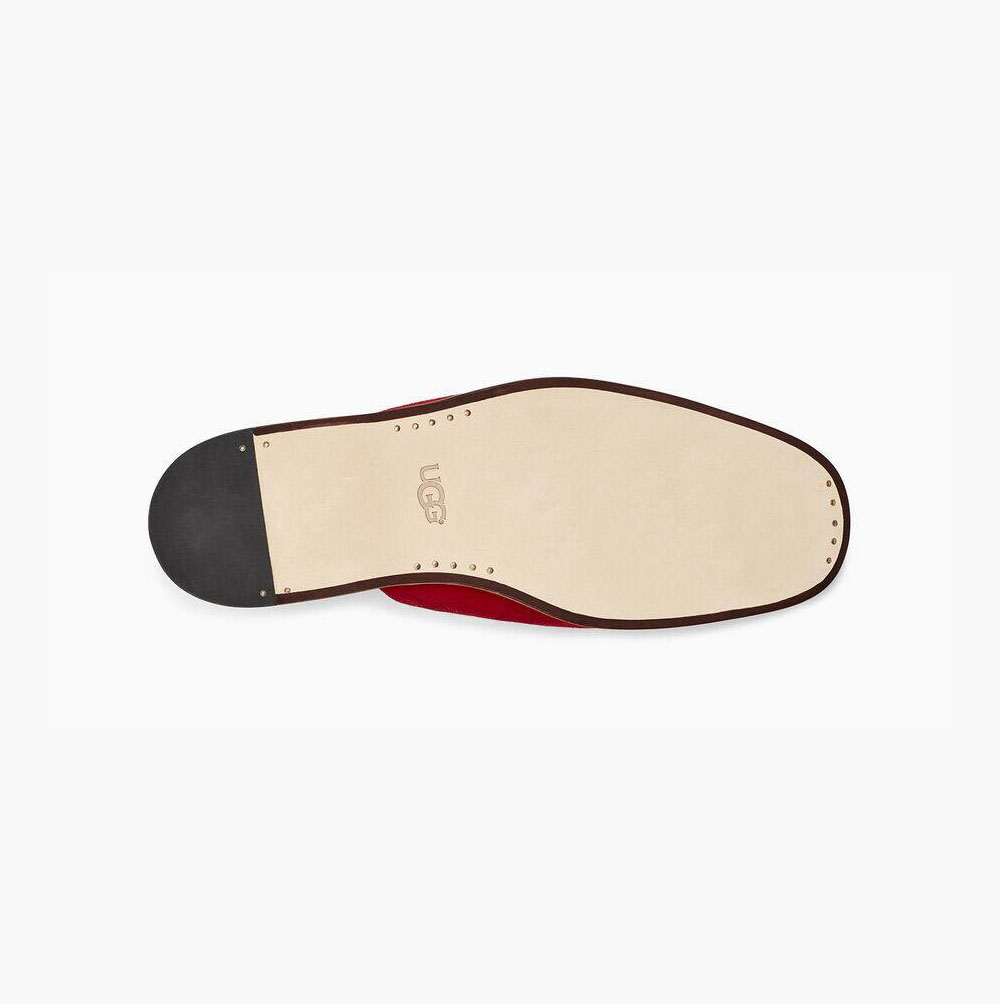 UGG Chateau Slip-On Hausschuhe Herren Rot Schweiz | 4IHRQLD8