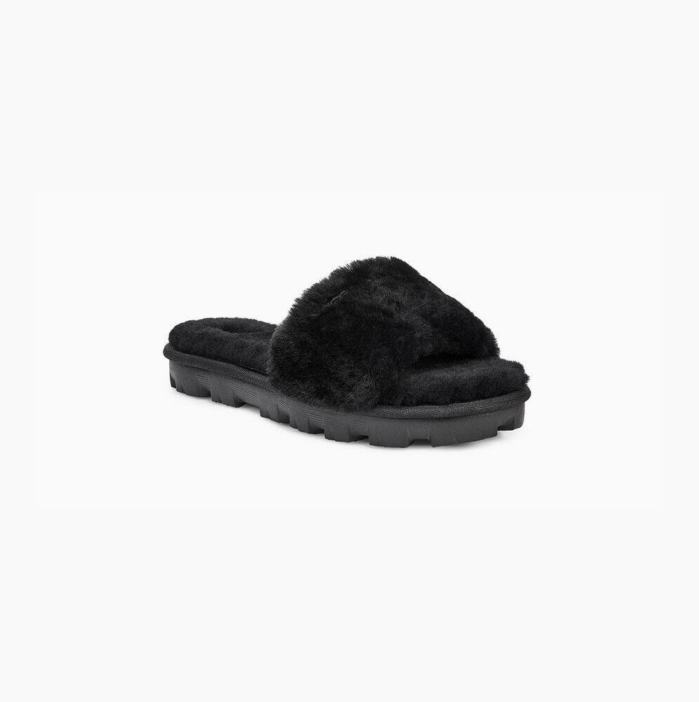 UGG Cozette Badelatschen Hausschuhe Damen Schwarz Schweiz | J1N8SNGY