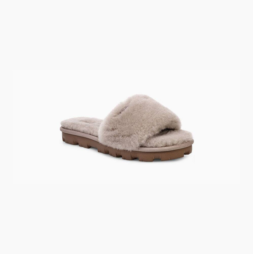 UGG Cozette Badelatschen Hausschuhe Damen Grau Schweiz | XVAQ5OSI