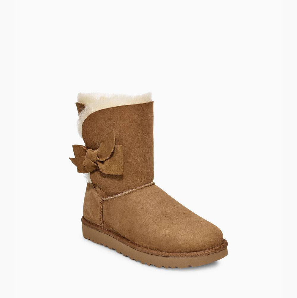 UGG Daelynn Bow Bow Boots Damen Braun Schweiz | AME2AK0Z