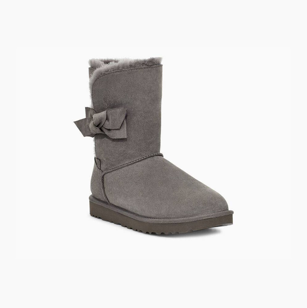 UGG Daelynn Bow Bow Boots Damen Tiefesgrau Schweiz | FBPFWCQ4