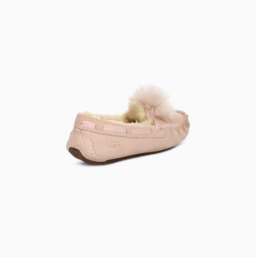 UGG Dakota Pom Pom Loafers Damen Hellrosa Schweiz | YN8A2F6O