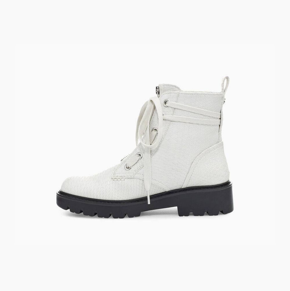 UGG Daren Schnürstiefel Damen Weiß Schweiz | 9NFJYLNH