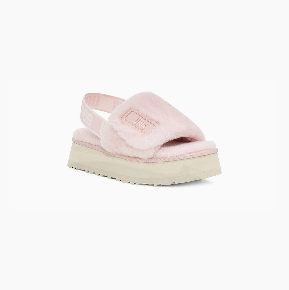 UGG Disco Badelatschen Hausschuhe Plateau Damen Rosa Schweiz | SSAZFBEO