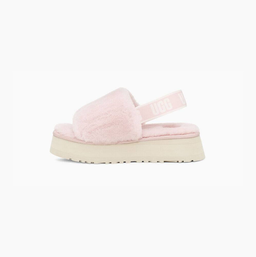 UGG Disco Badelatschen Hausschuhe Plateau Damen Rosa Schweiz | SSAZFBEO