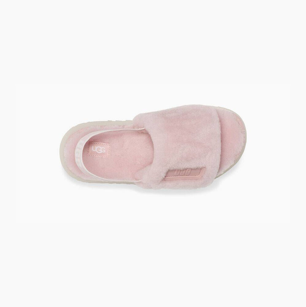 UGG Disco Badelatschen Hausschuhe Plateau Damen Rosa Schweiz | SSAZFBEO