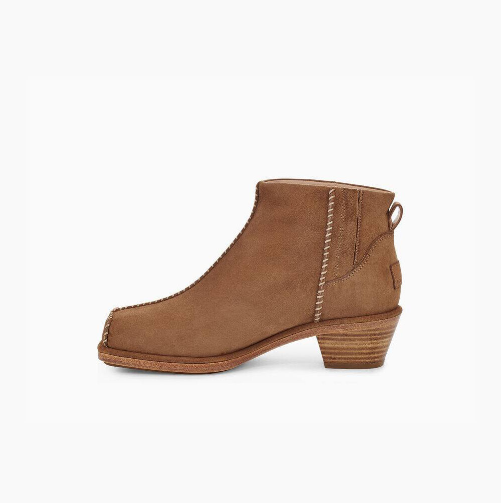 UGG Eckhaus Latta Block Cowboy Stiefeletten Damen Braun Schweiz | KS0Y6PAH