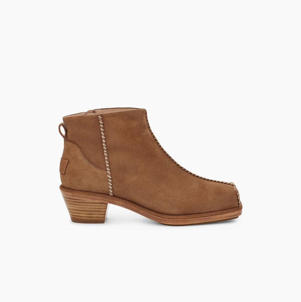 UGG Eckhaus Latta Block Cowboy Stiefeletten Damen Braun Schweiz | KS0Y6PAH