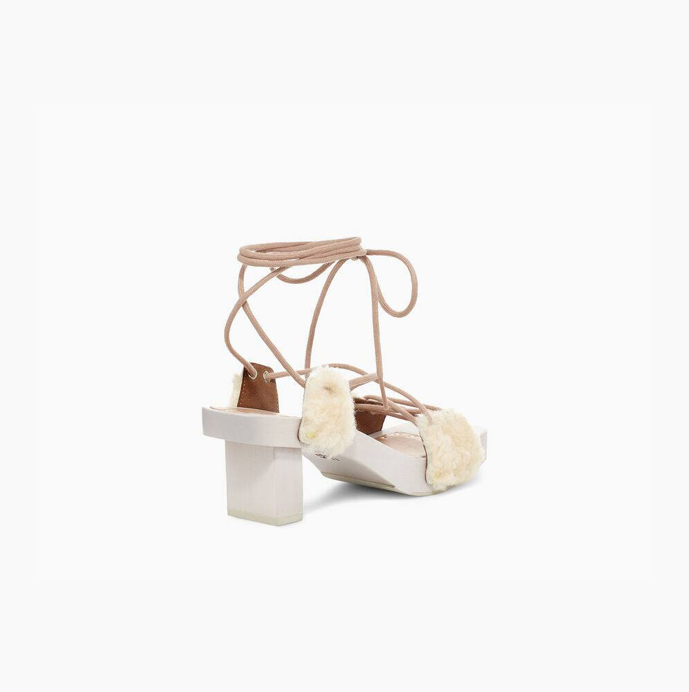 UGG Eckhaus Latta Pilar Heeled Sandals Damen Beige Schweiz | P6KY0UL0