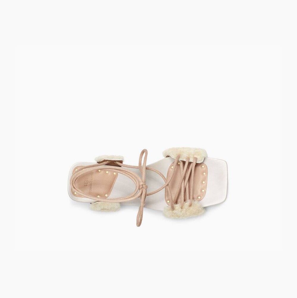 UGG Eckhaus Latta Pilar Heeled Sandals Damen Beige Schweiz | P6KY0UL0