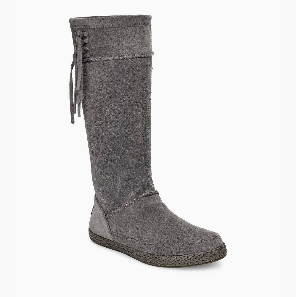 UGG Emerie Hohe Knee High Boots Damen Tiefesgrau Schweiz | 53UTECHO