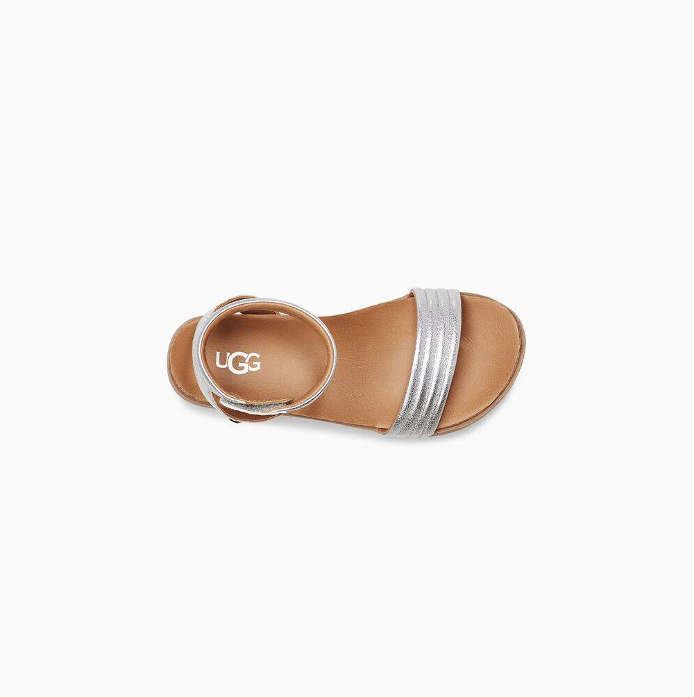 UGG Ethena Sandalen Kinder Silber Schweiz | L87Q3DVD